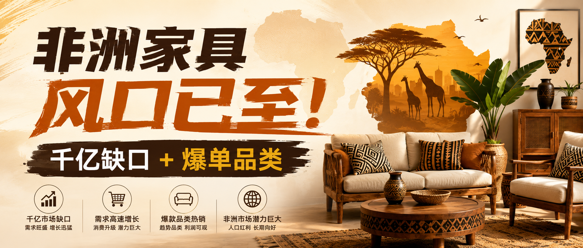 非洲家具风口已至！千亿缺口+爆单品类，9月DeFu南非展直面本土采购商
